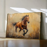 Horses 052 Canvas Art 18" x 24" / 45 x 60 cm / Black