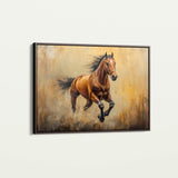 Horses 052 Canvas Art 18" x 24" / 45 x 60 cm / Black