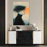 Portrait 052 Canvas Art 18" x 24" / 45 x 60 cm / Black