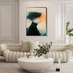 Portrait 052 Canvas Art 60 x 40 cm / Black
