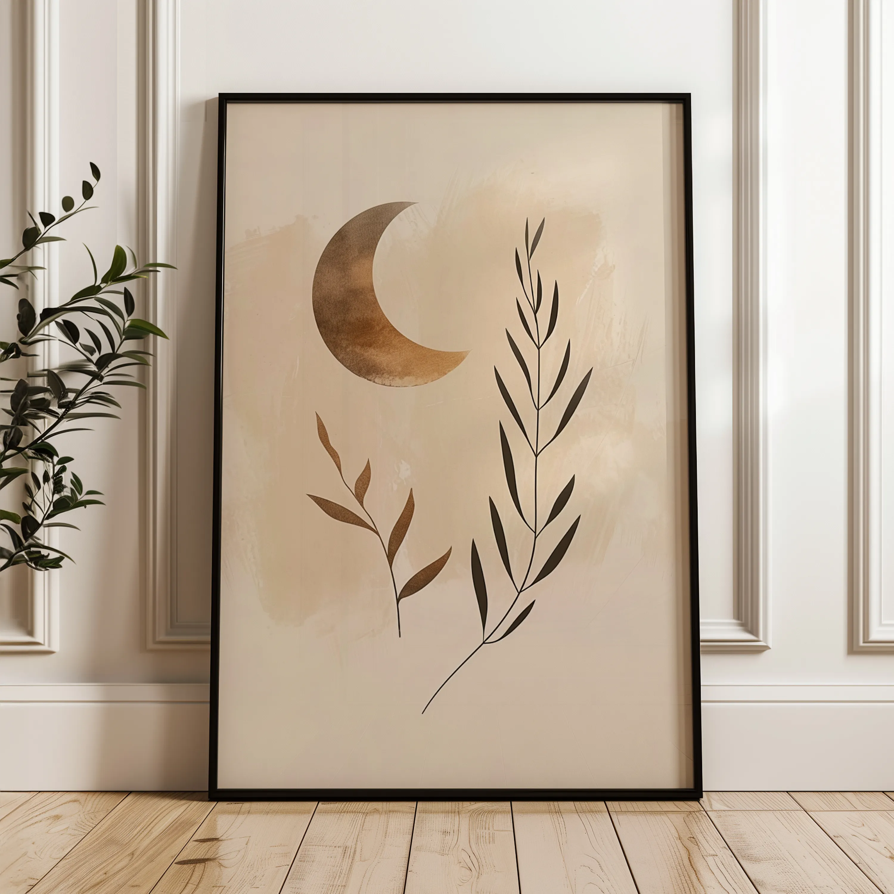 Boho 053 Canvas Art 18" x 24" / 45 x 60 cm / Black