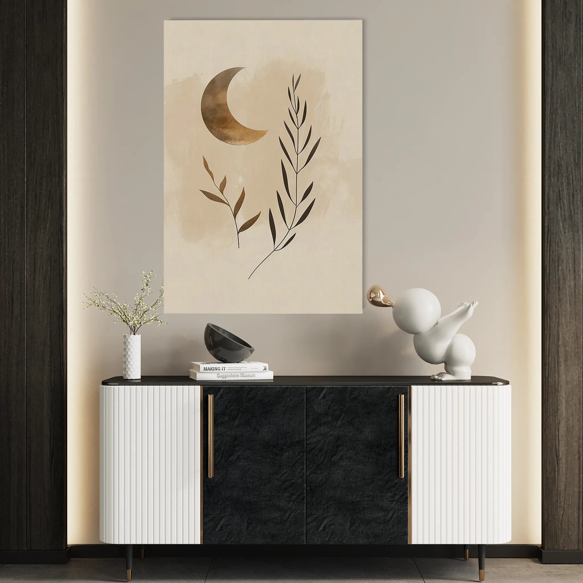 Boho 053 Canvas Art 18" x 24" / 45 x 60 cm / Black