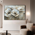 Floral 053 Canvas Art 18" x 24" / 45 x 60 cm / Black