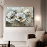 Floral 053 Canvas Art 18" x 24" / 45 x 60 cm / Black