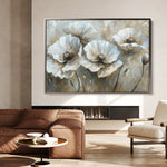 Floral 053 Canvas Art 18" x 24" / 45 x 60 cm / Black