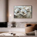 Floral 053 Canvas Art 60 x 40 cm / Black