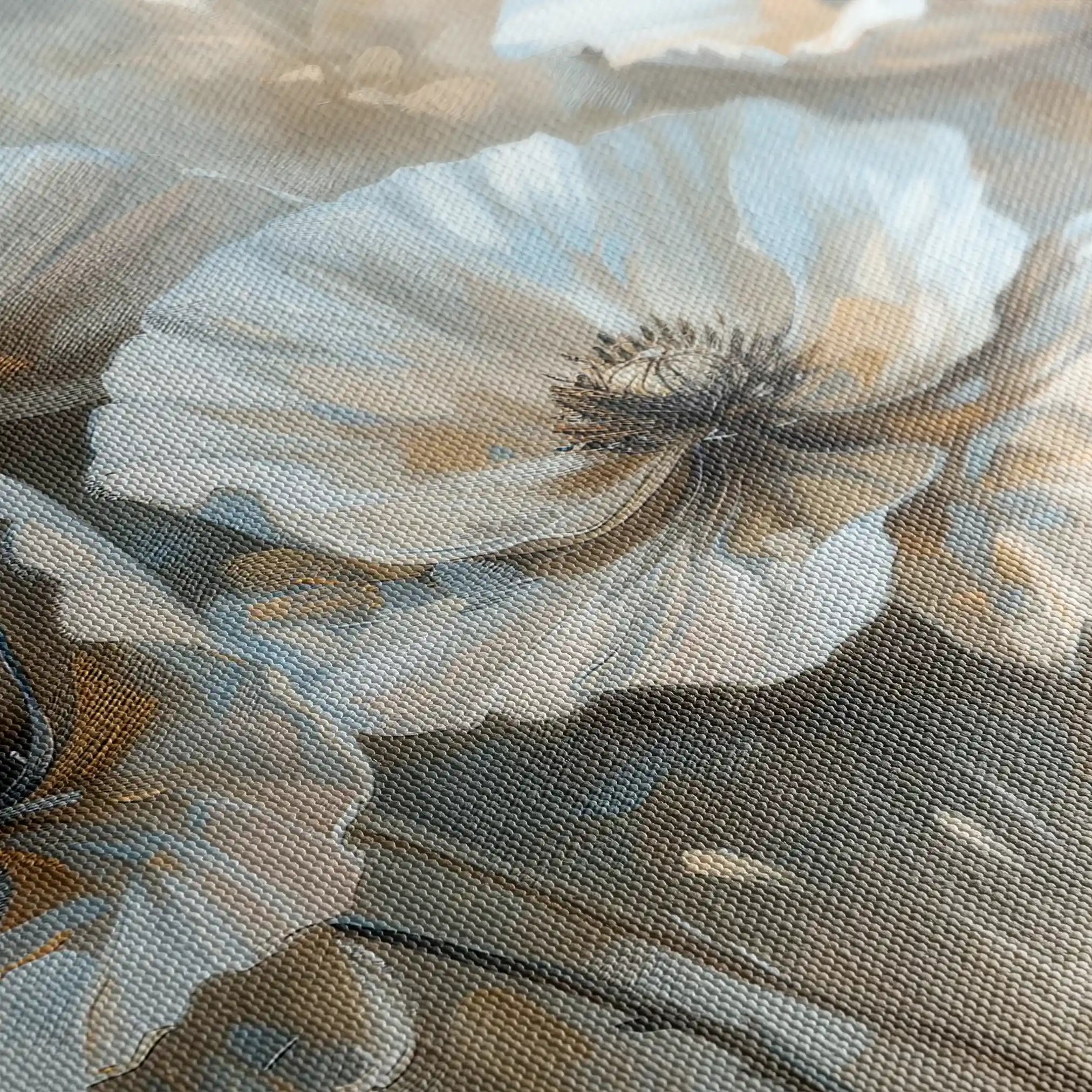 Floral 053 Canvas Art 60 x 40 cm / Black