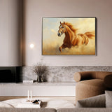 Horses 053 Canvas Art 18" x 24" / 45 x 60 cm / Black