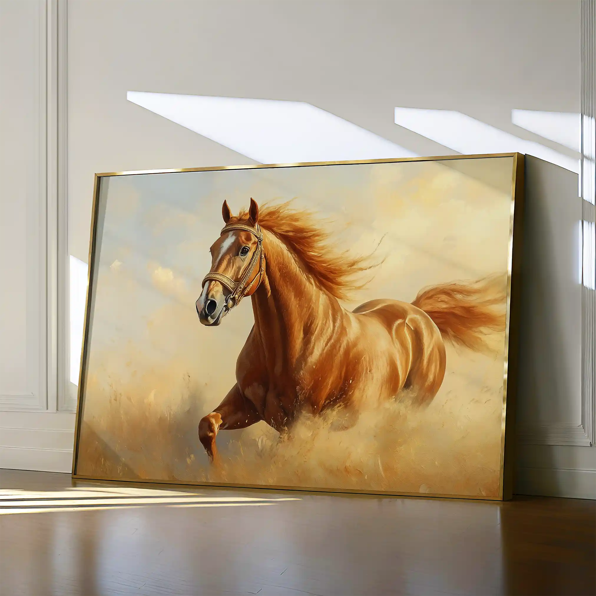 Horses 053 Canvas Art 60 x 40 cm / Black