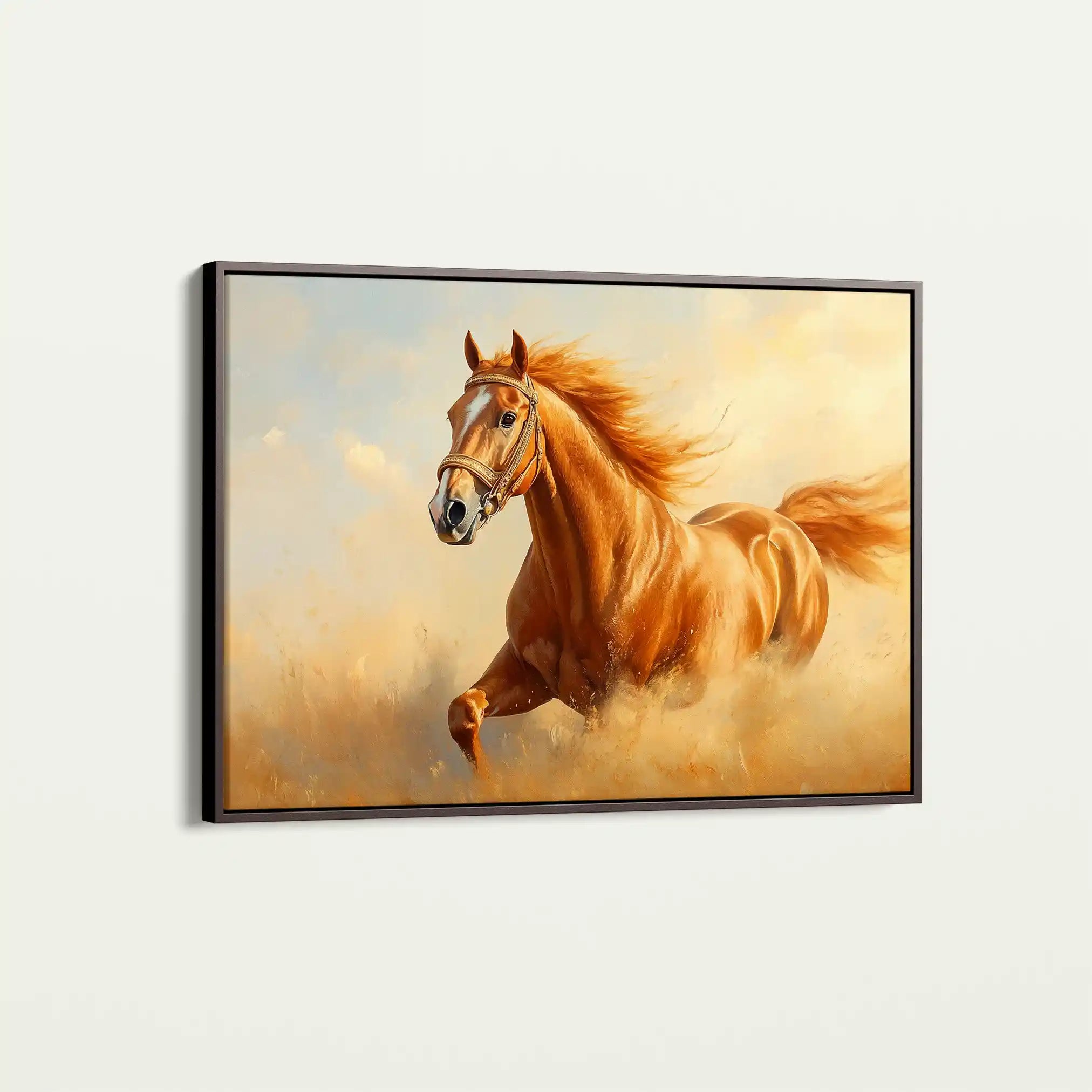 Horses 053 Canvas Art 60 x 40 cm / Black