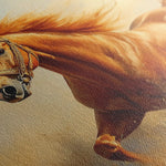 Horses 053 Canvas Art 60 x 40 cm / Black