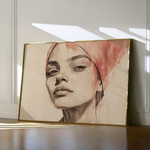 Portrait 053 Canvas Art 60 x 40 cm / Black
