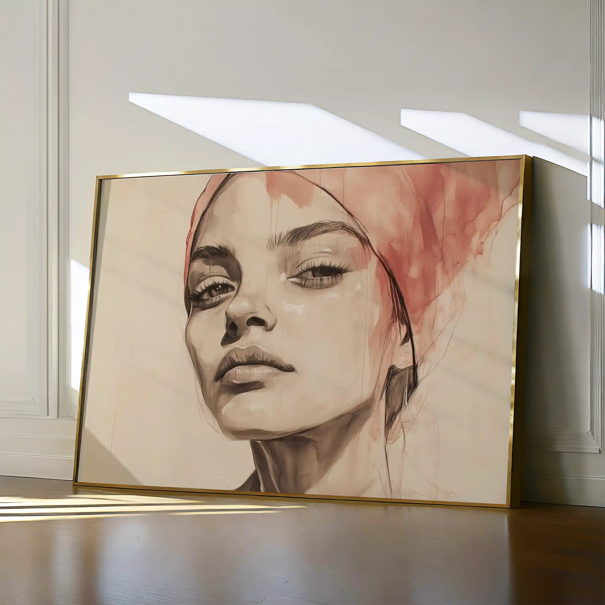 Portrait 053 Canvas Art 60 x 40 cm / Black