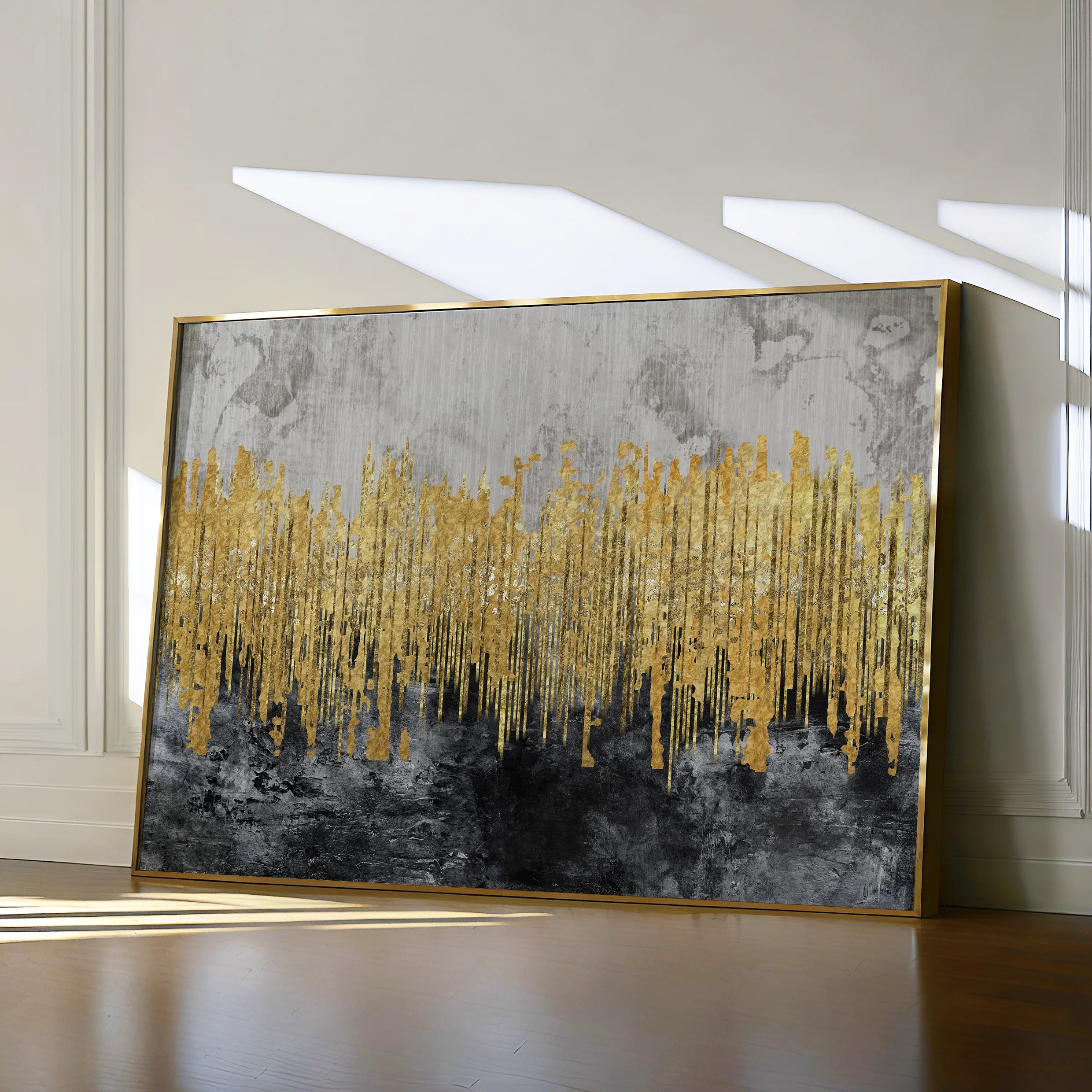 Abstract 054 Canvas Art 18" x 24" / 45 x 60 cm / Black