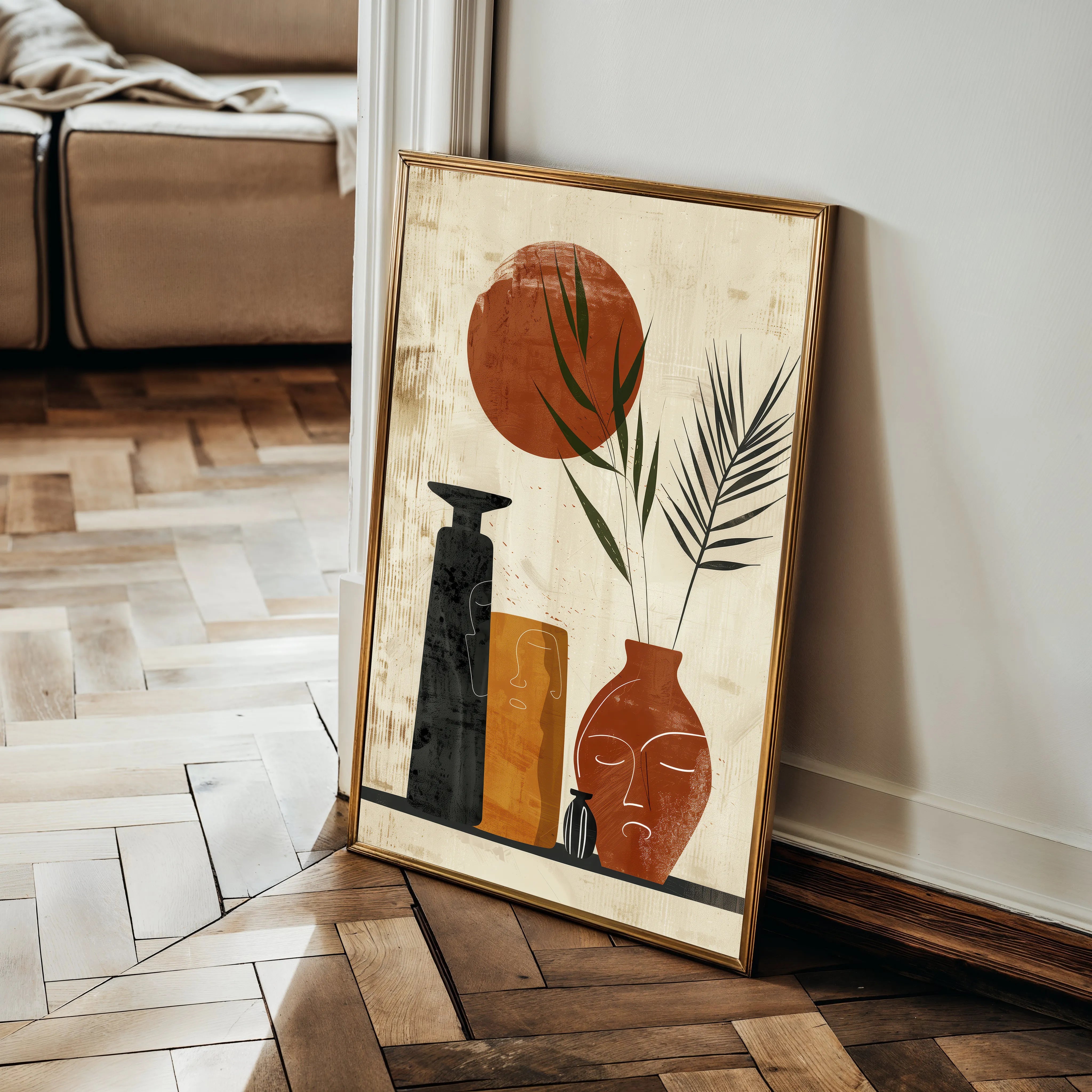 Boho 054 Canvas Art 18" x 24" / 45 x 60 cm / Black