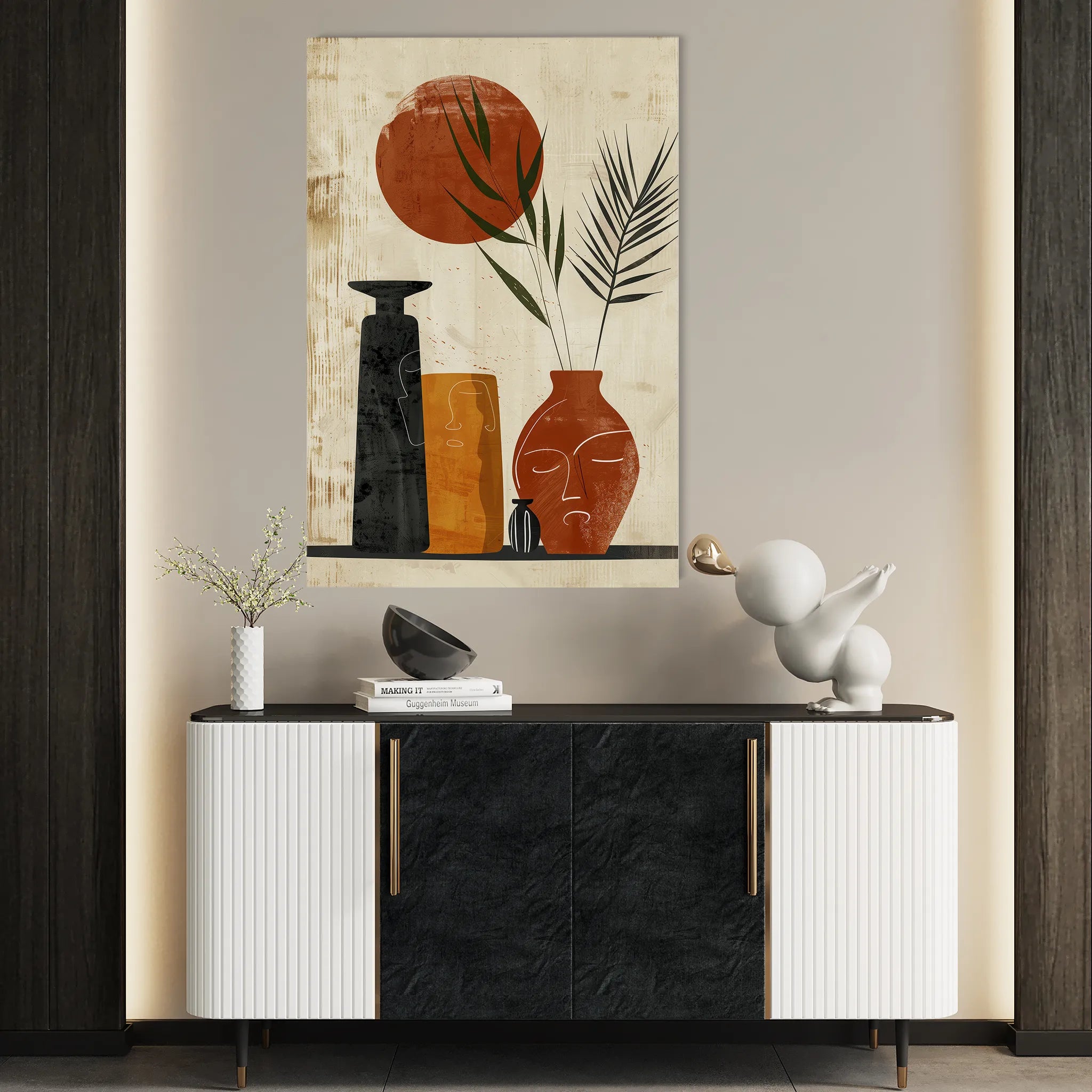 Boho 054 Canvas Art 18" x 24" / 45 x 60 cm / Black