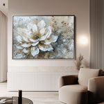 Floral 054 Canvas Art 18" x 24" / 45 x 60 cm / Black