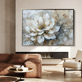 Floral 054 Canvas Art 18" x 24" / 45 x 60 cm / Black