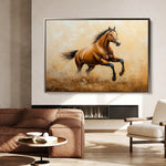 Horses 054 Canvas Art 18" x 24" / 45 x 60 cm / Black