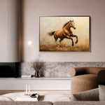 Horses 054 Canvas Art 18" x 24" / 45 x 60 cm / Black