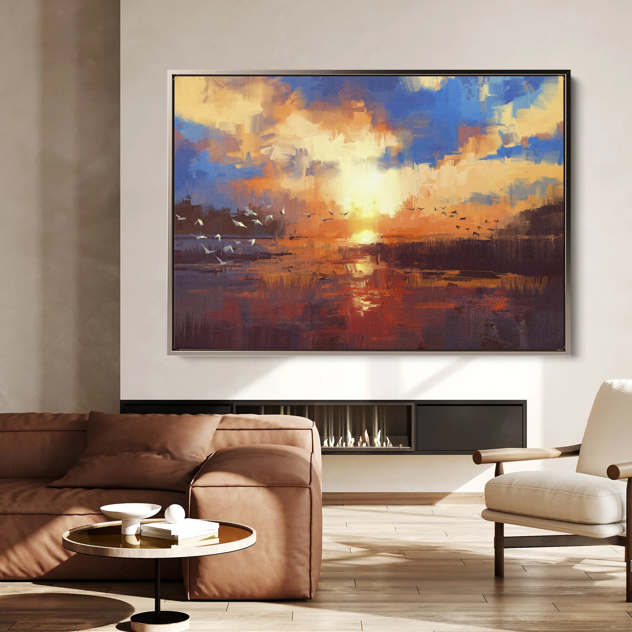 Landscape 054 Canvas Art 18" x 24" / 45 x 60 cm / Black
