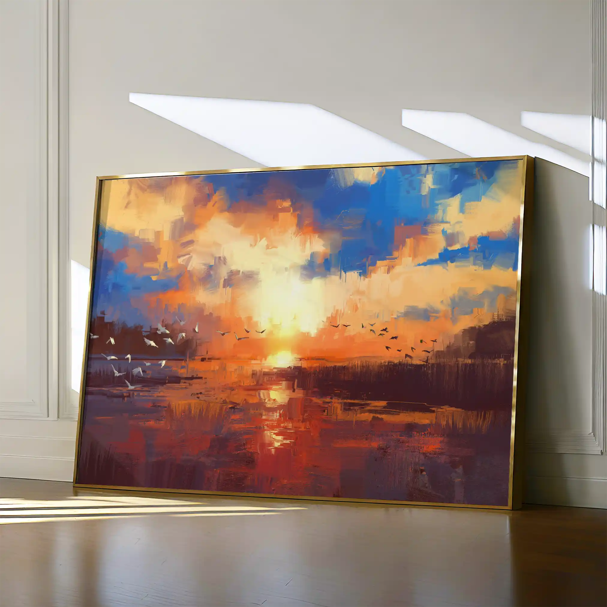 Landscape 054 Canvas Art 60 x 40 cm / Black