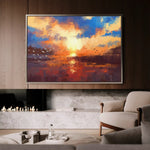 Landscape 054 Canvas Art 60 x 40 cm / Black