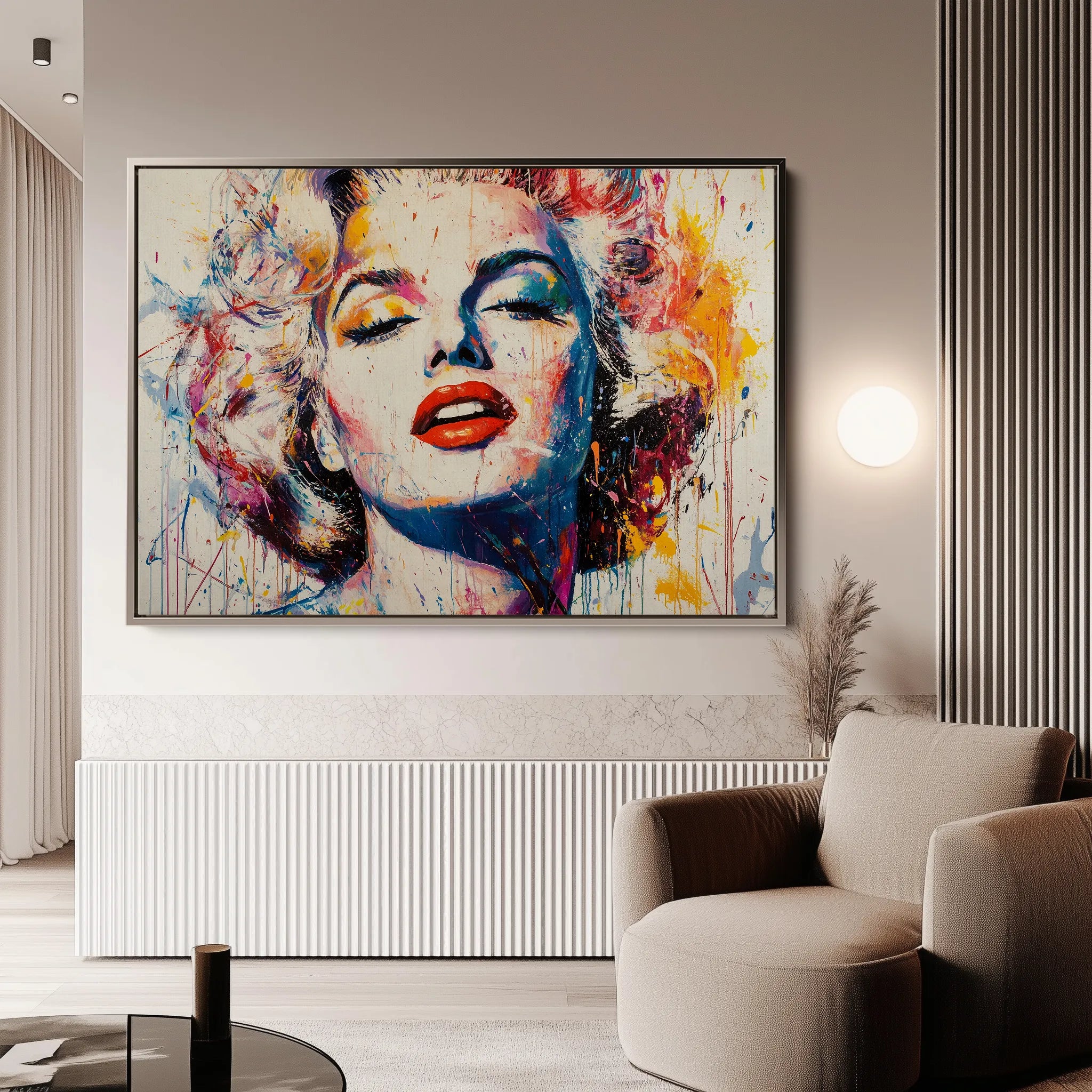 Portrait 054 Canvas Art 18" x 24" / 45 x 60 cm / Black