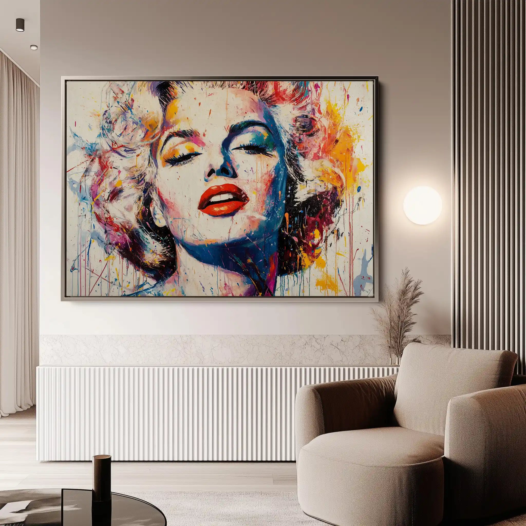 Portrait 054 Canvas Art 60 x 40 cm / Black