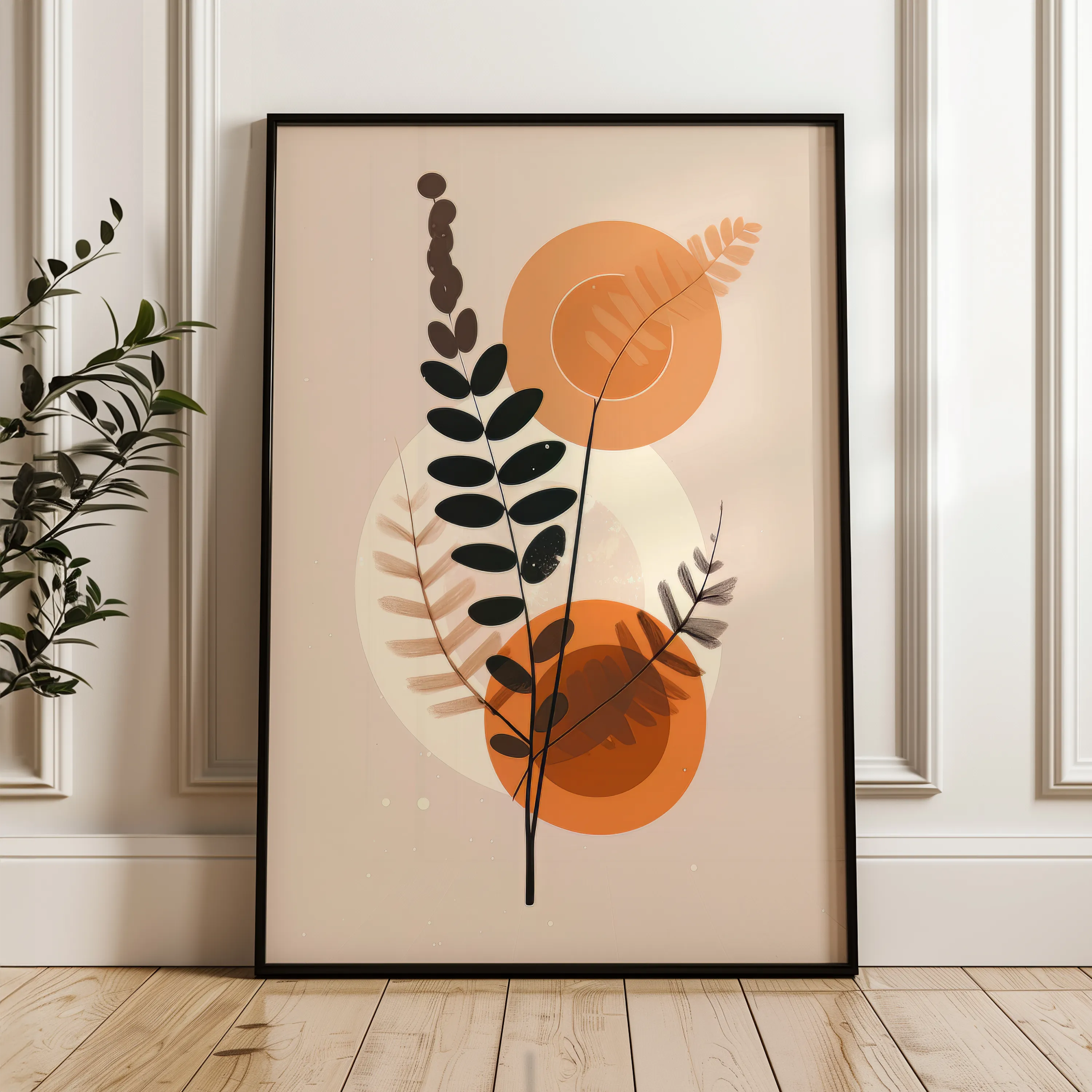 Boho 055 Canvas Art 18" x 24" / 45 x 60 cm / Black