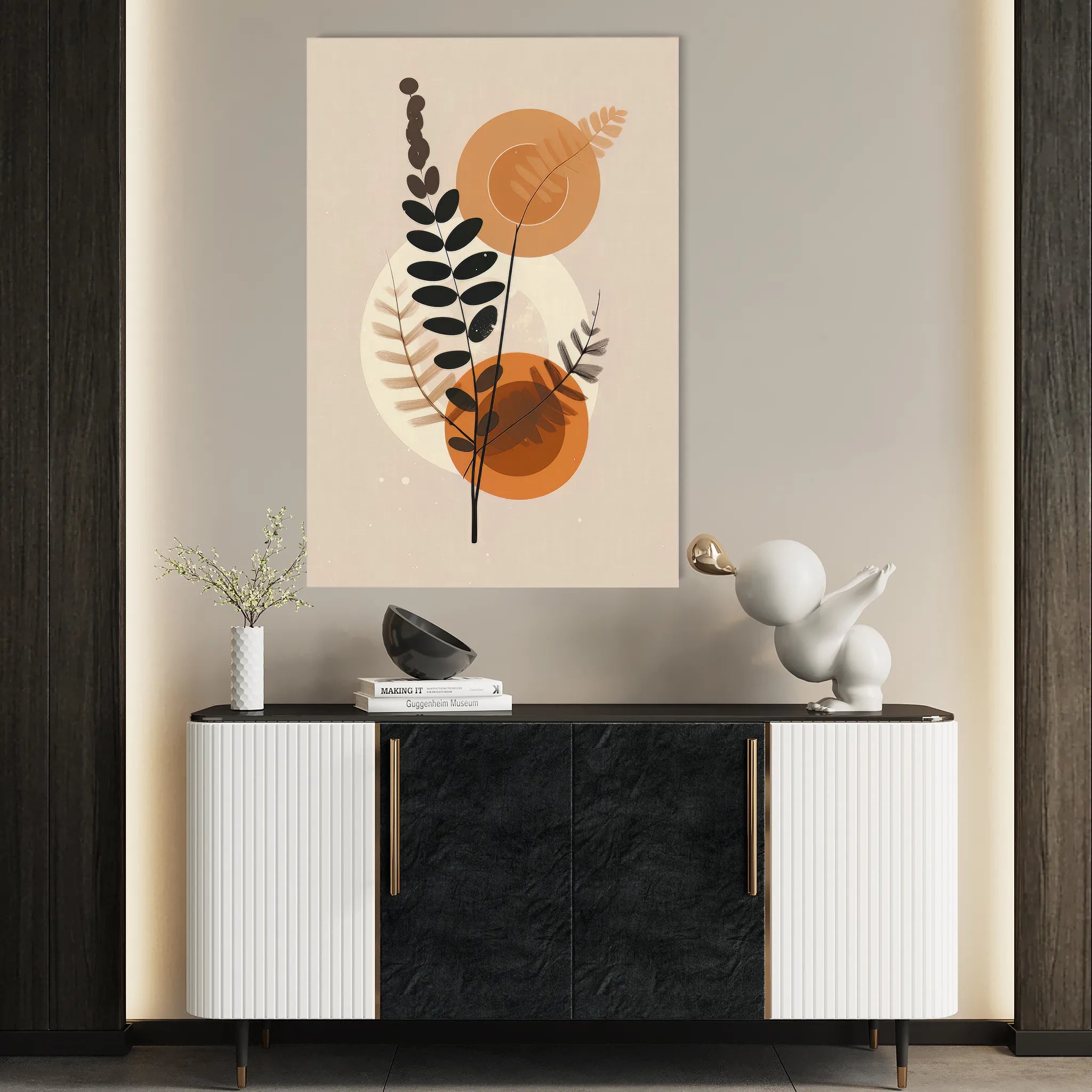 Boho 055 Canvas Art 18" x 24" / 45 x 60 cm / Black
