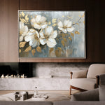 Floral 055 Canvas Art 18" x 24" / 45 x 60 cm / Black