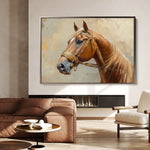Horses 055 Canvas Art 18" x 24" / 45 x 60 cm / Black