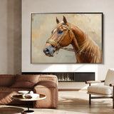 Horses 055 Canvas Art 18" x 24" / 45 x 60 cm / Black