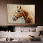 Horses 055 Canvas Art 18" x 24" / 45 x 60 cm / Black