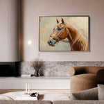 Horses 055 Canvas Art 18" x 24" / 45 x 60 cm / Black