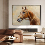 Horses 055 Canvas Art 60 x 40 cm / Black