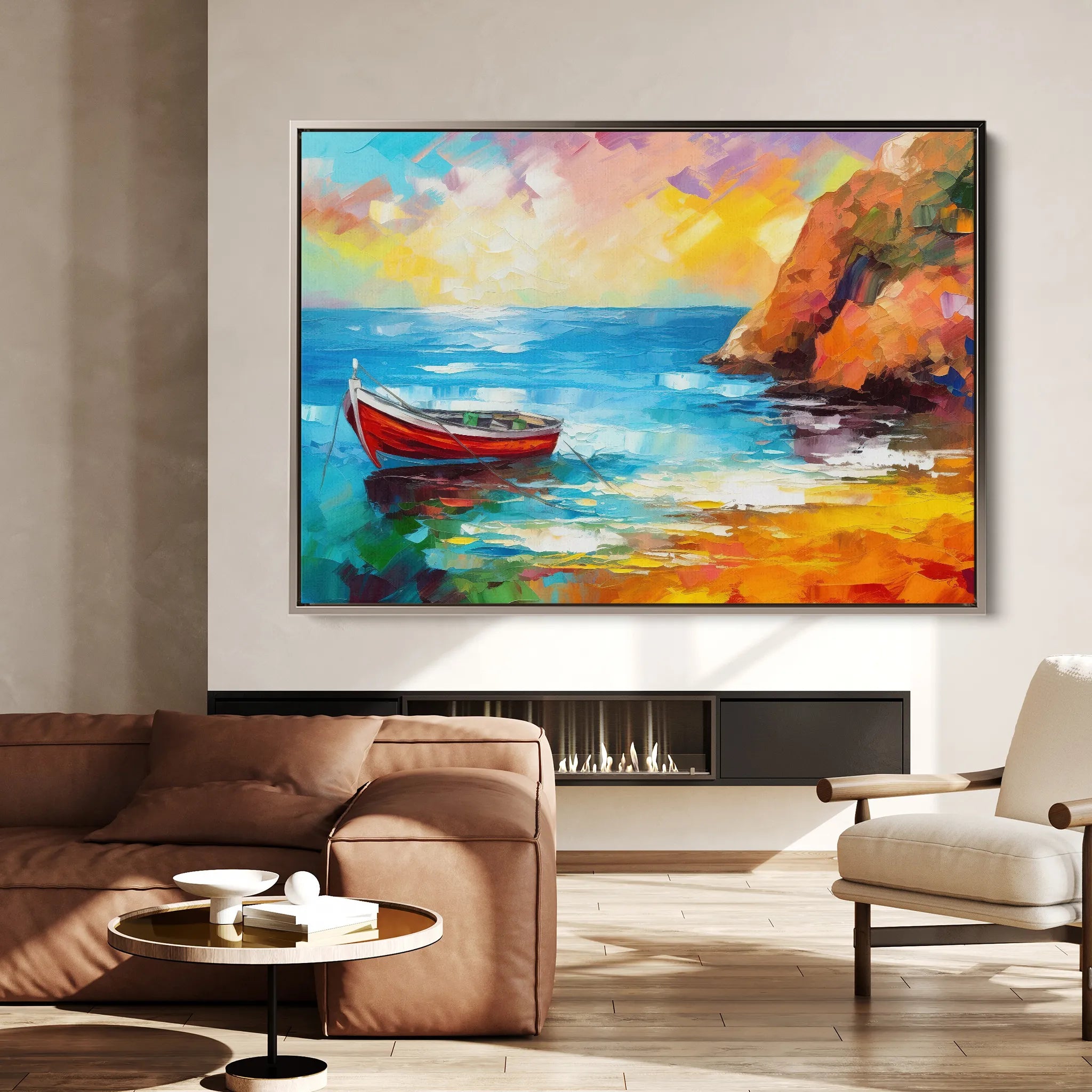 Landscape 055 Canvas Art 18" x 24" / 45 x 60 cm / Black