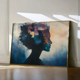 Portrait 055 Canvas Art 18" x 24" / 45 x 60 cm / Black