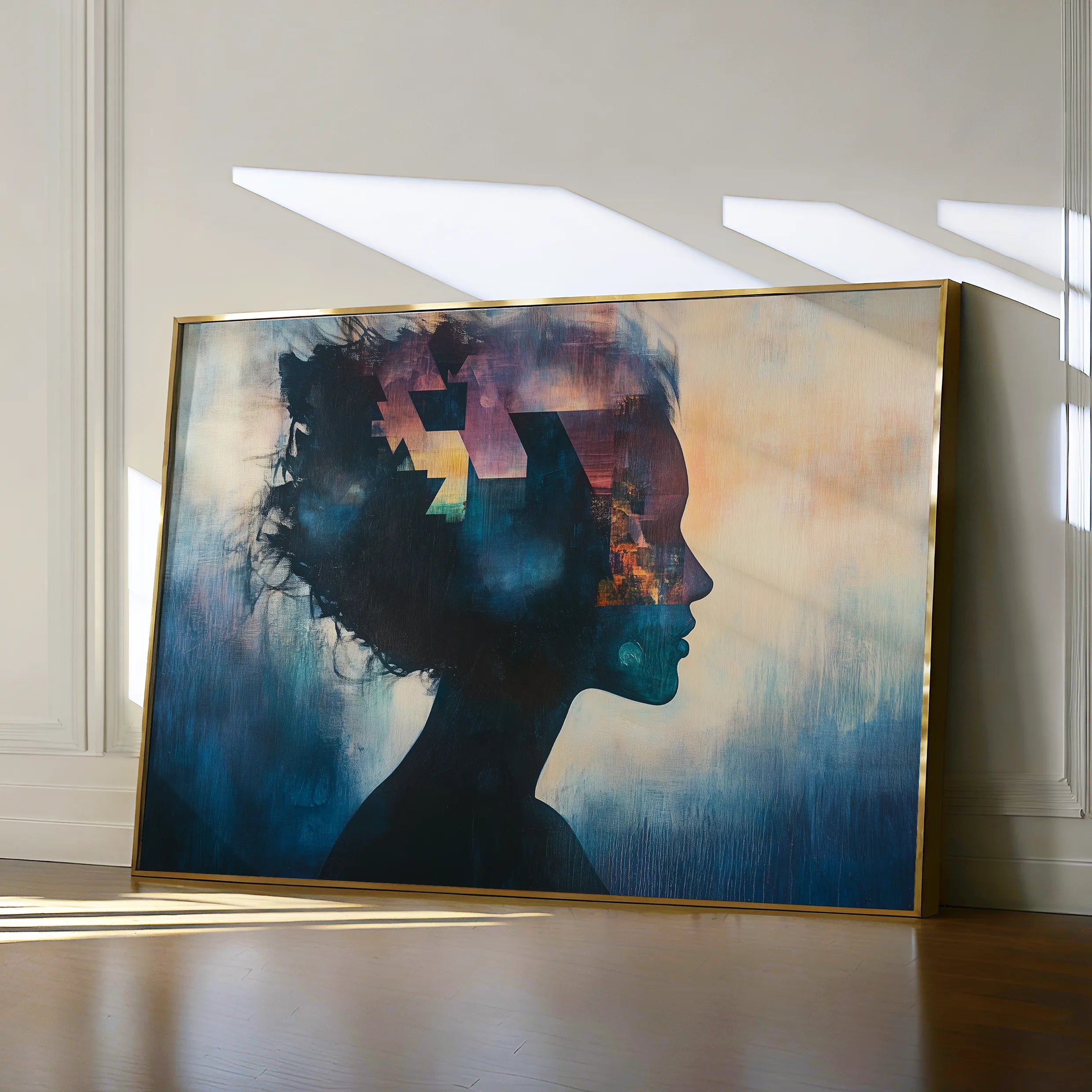 Portrait 055 Canvas Art 18" x 24" / 45 x 60 cm / Black