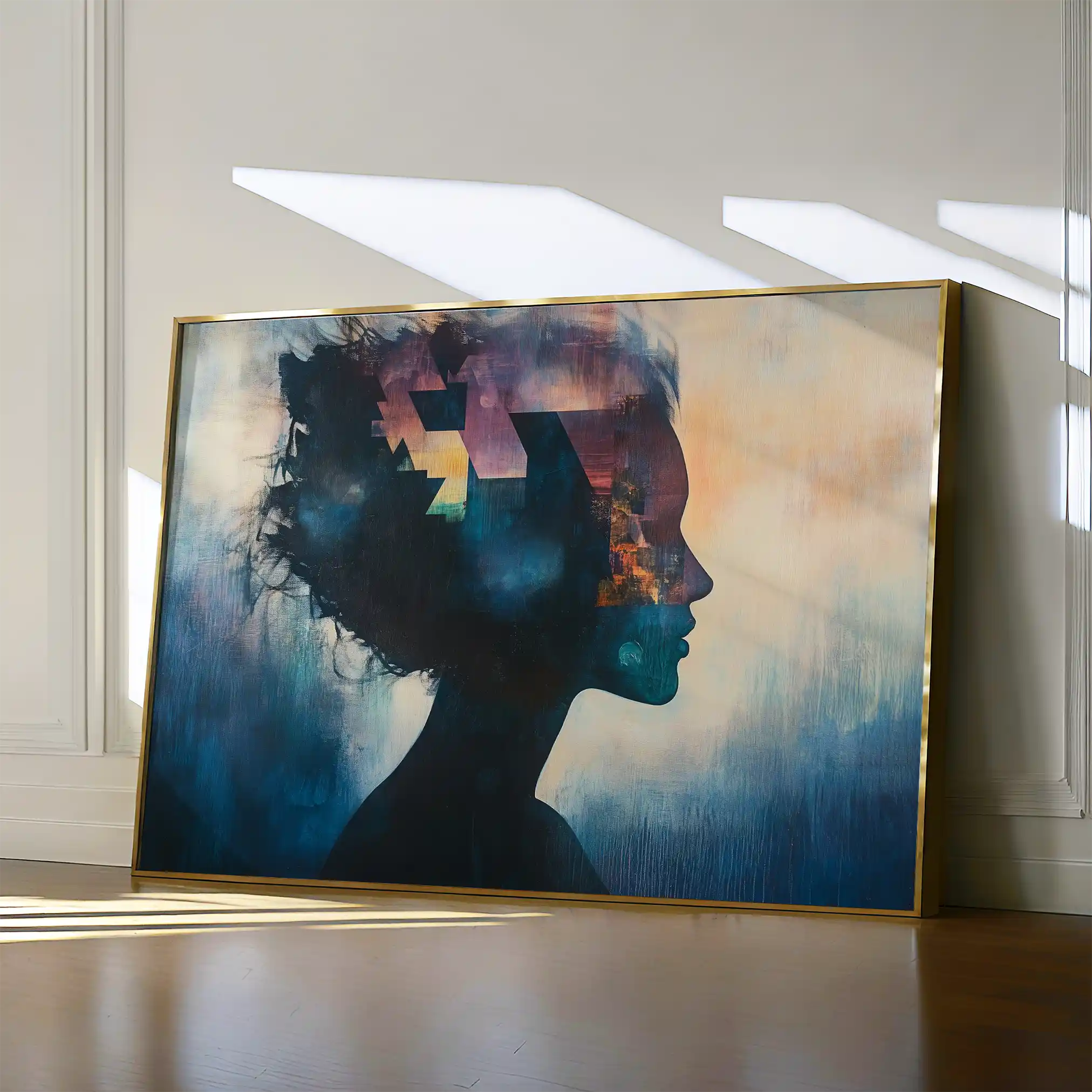 Portrait 055 Canvas Art 60 x 40 cm / Black