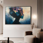Portrait 055 Canvas Art 60 x 40 cm / Black