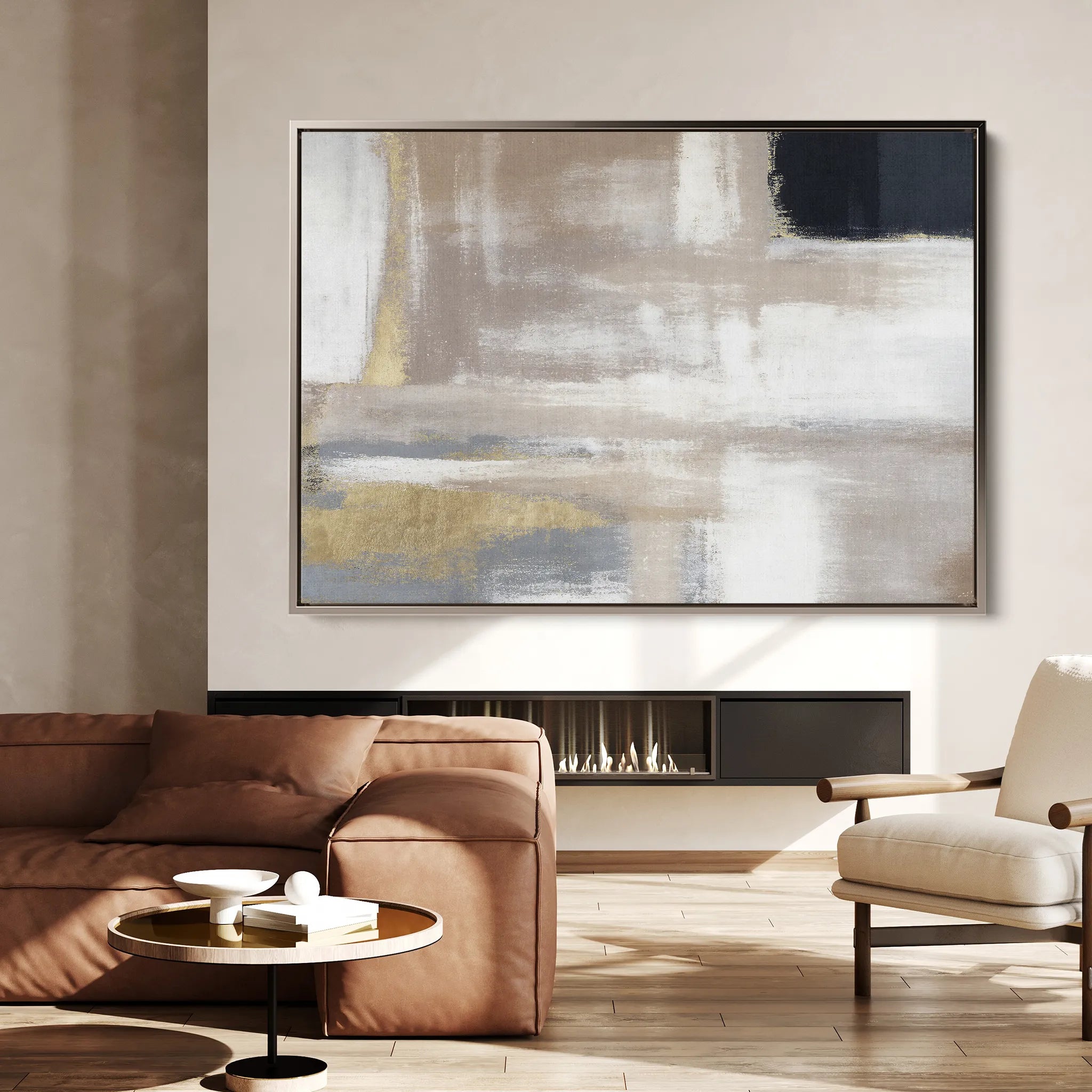 Abstract 056 Canvas Art 18" x 24" / 45 x 60 cm / Black