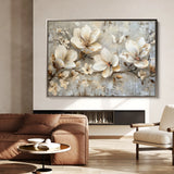Floral 056 Canvas Art 18" x 24" / 45 x 60 cm / Black