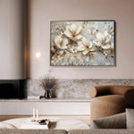 Floral 056 Canvas Art 18" x 24" / 45 x 60 cm / Black