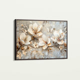 Floral 056 Canvas Art 18" x 24" / 45 x 60 cm / Black
