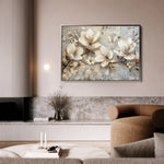 Floral 056 Canvas Art 60 x 40 cm / Black