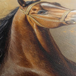Horses 056 Canvas Art 18" x 24" / 45 x 60 cm / Black