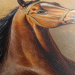 Horses 056 Canvas Art 60 x 40 cm / Black