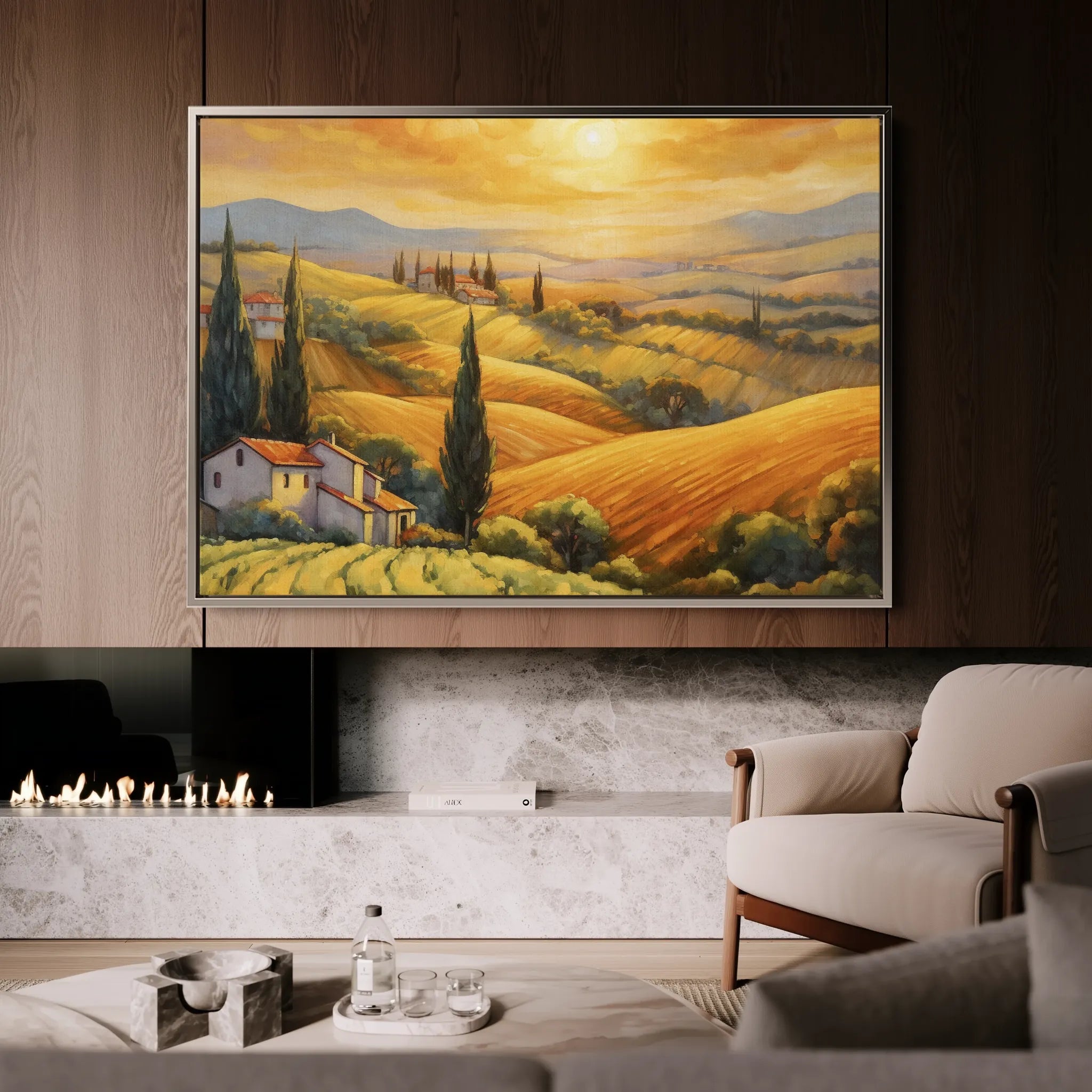 Landscape 056 Canvas Art 18" x 24" / 45 x 60 cm / Black